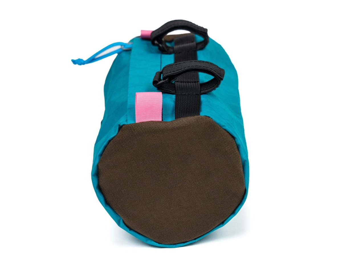 Blue Lug Handlebar Pouch — X Pac Teal Brown