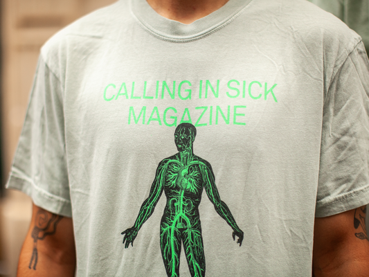 T-SHIRT CALLING IN SICK - GRASS MIRROR
