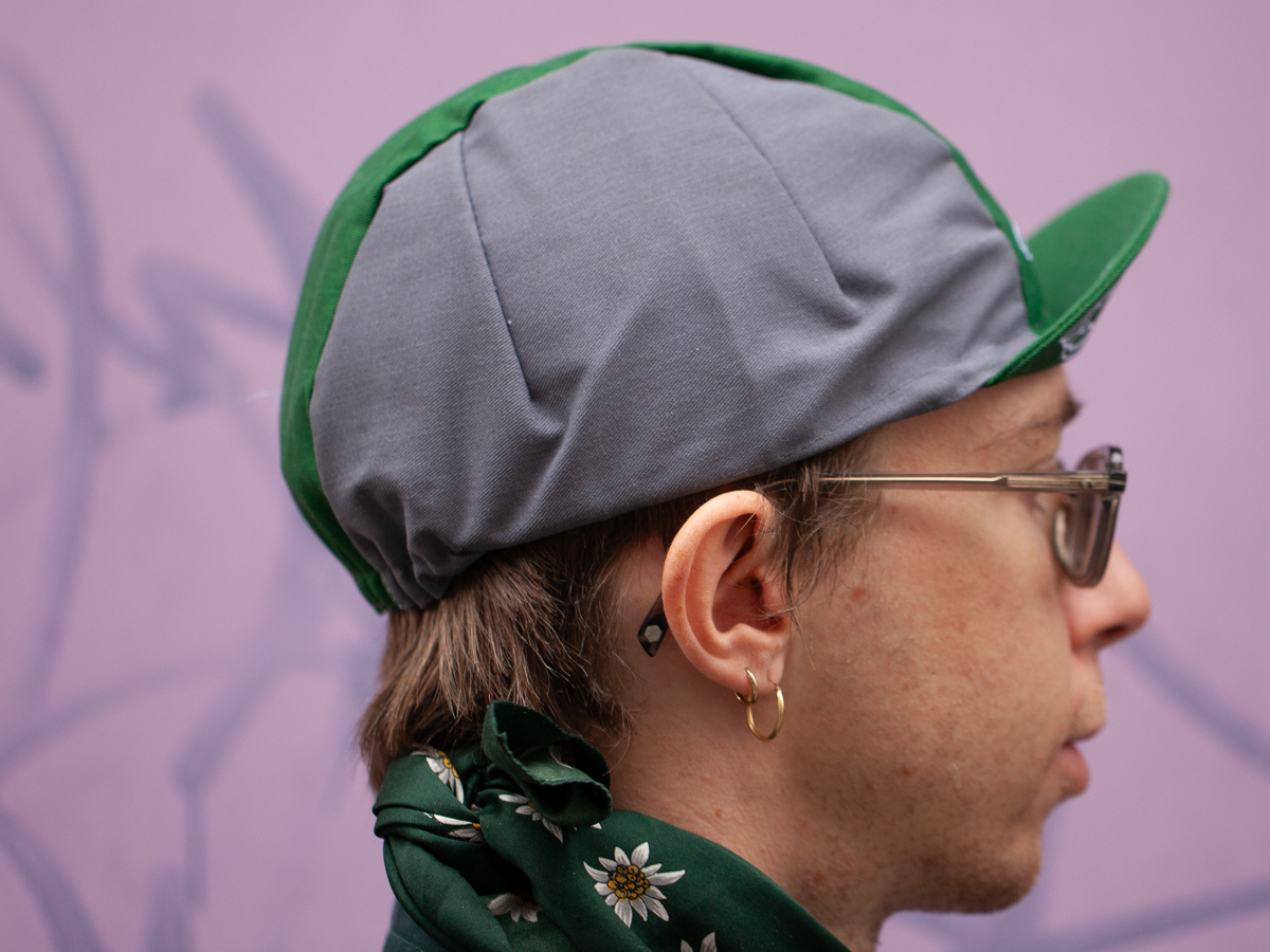 CINELLI HAT LOGOTYPE GREEN & GRAY