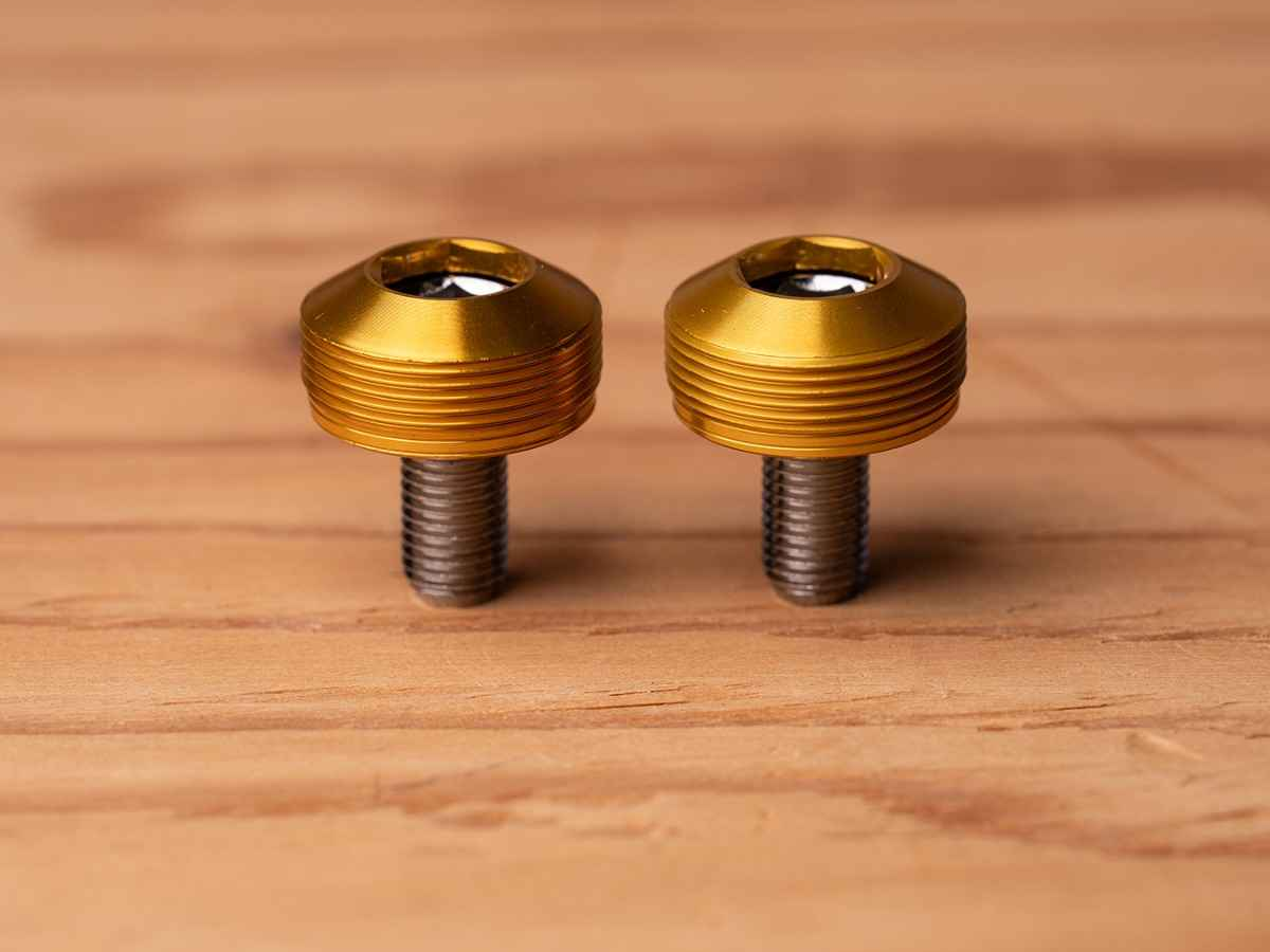 Blue Lug Bumpy Crank Cap Set — Gold