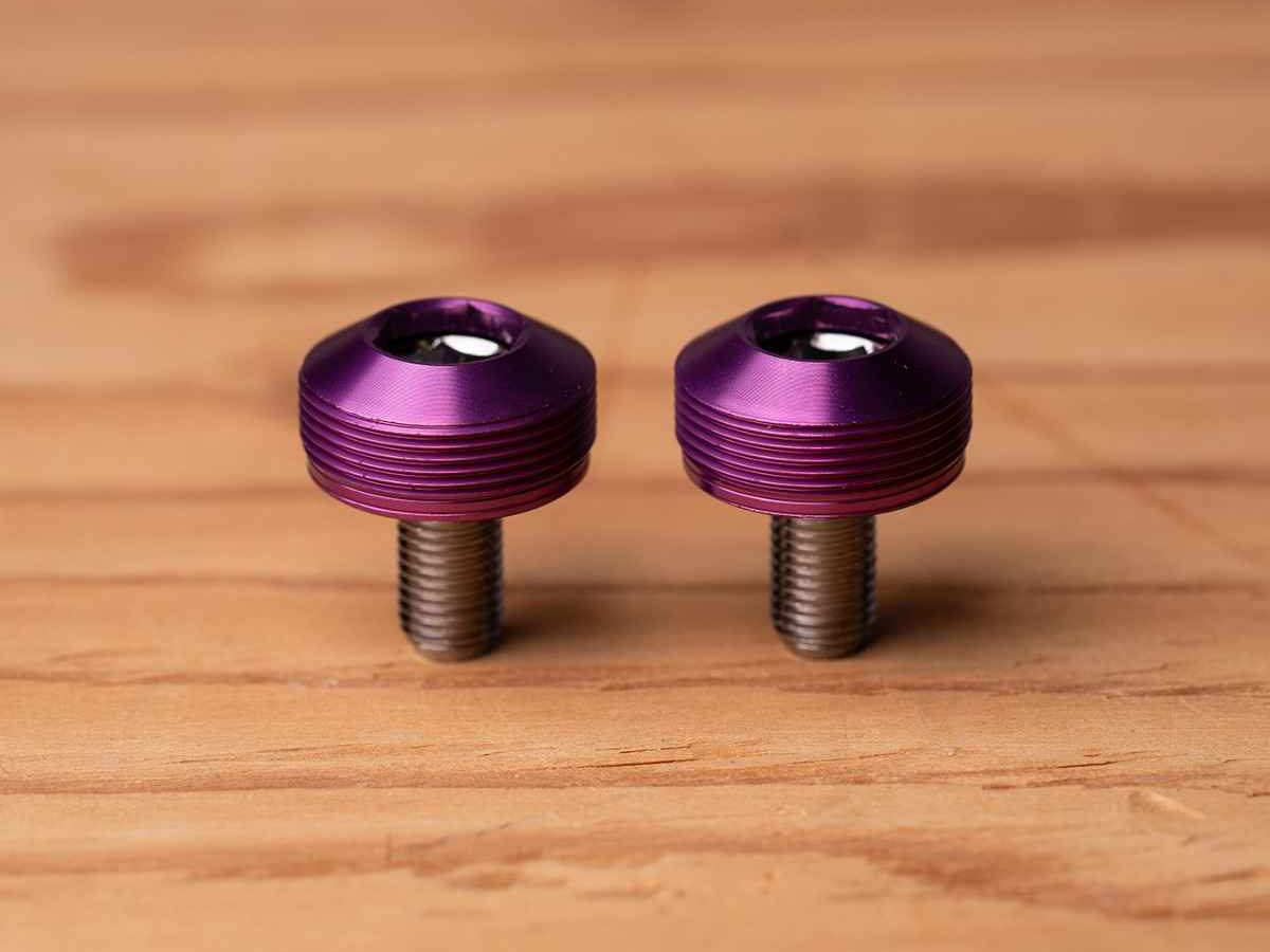 Blue Lug Bumpy Crank Cap Set — Purple