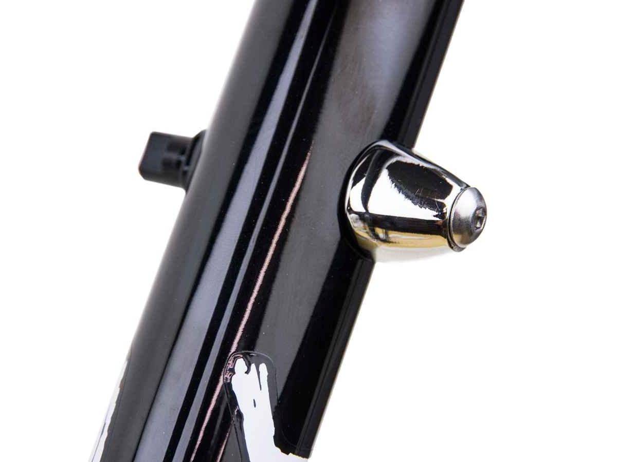 Blue Lug Downtube Shift Boss Cover — Silver