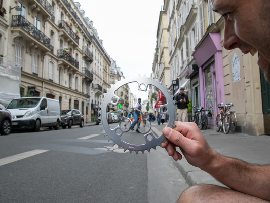 Blue Lug Fat Slim Chainring — Silver