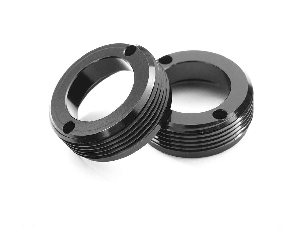 Blue Lug Select Alloy Crank Cap — Black