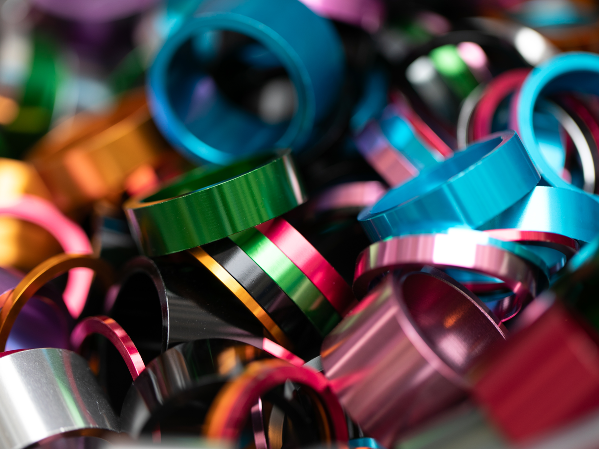 Dia Compe X Blue Lug Alumnium 1 1/8" Color Spacers