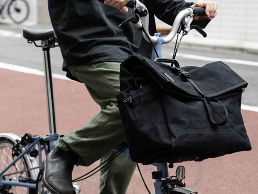 FAIRWEATHER BROMPTON BAG - WAX BLACK (WITH FRAME)
