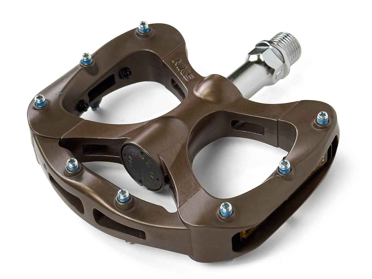 Mks Pretzel Pedals - Blue Lug Special - Pretzel Brown