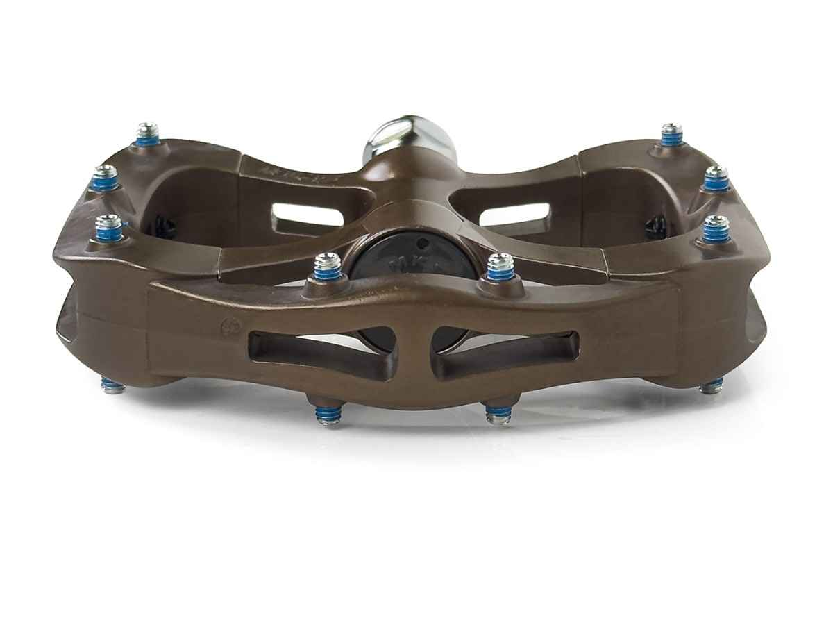 Mks Pretzel Pedals - Blue Lug Special - Pretzel Brown