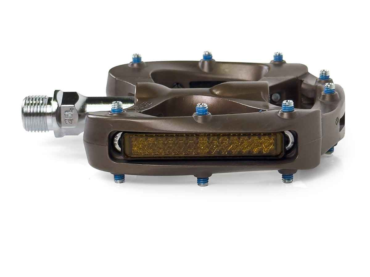 Mks Pretzel Pedals - Blue Lug Special - Pretzel Brown