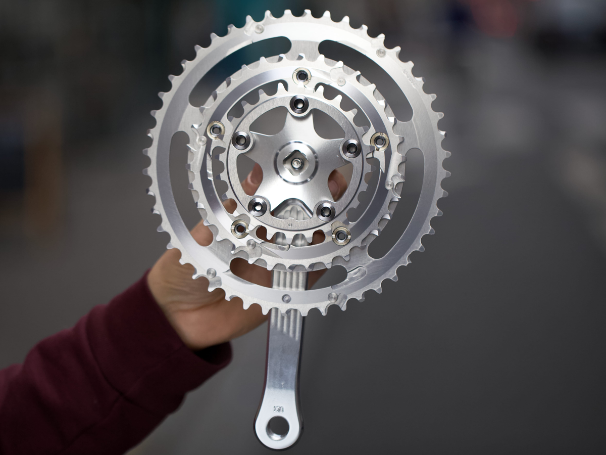 VELO ORANGE GRAND CRU 110 FLUTED TRIPLE CRANKSET