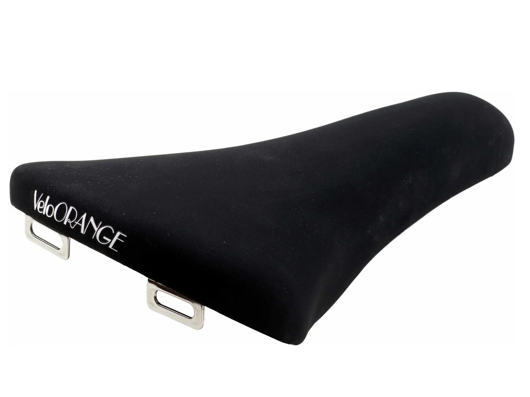 VELO ORANGE MICROFIBER WIDE TOURING SADDLE - BLACK